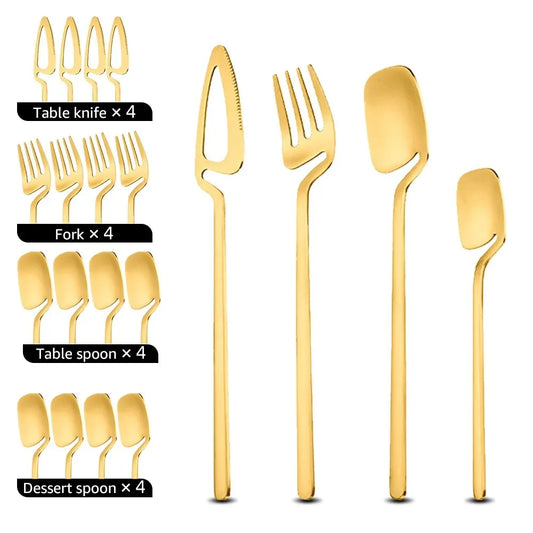 Hangable 16Pcs Silverware Set - kitchenc-lam